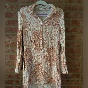 Boho Long-Sleeved Shirtdress